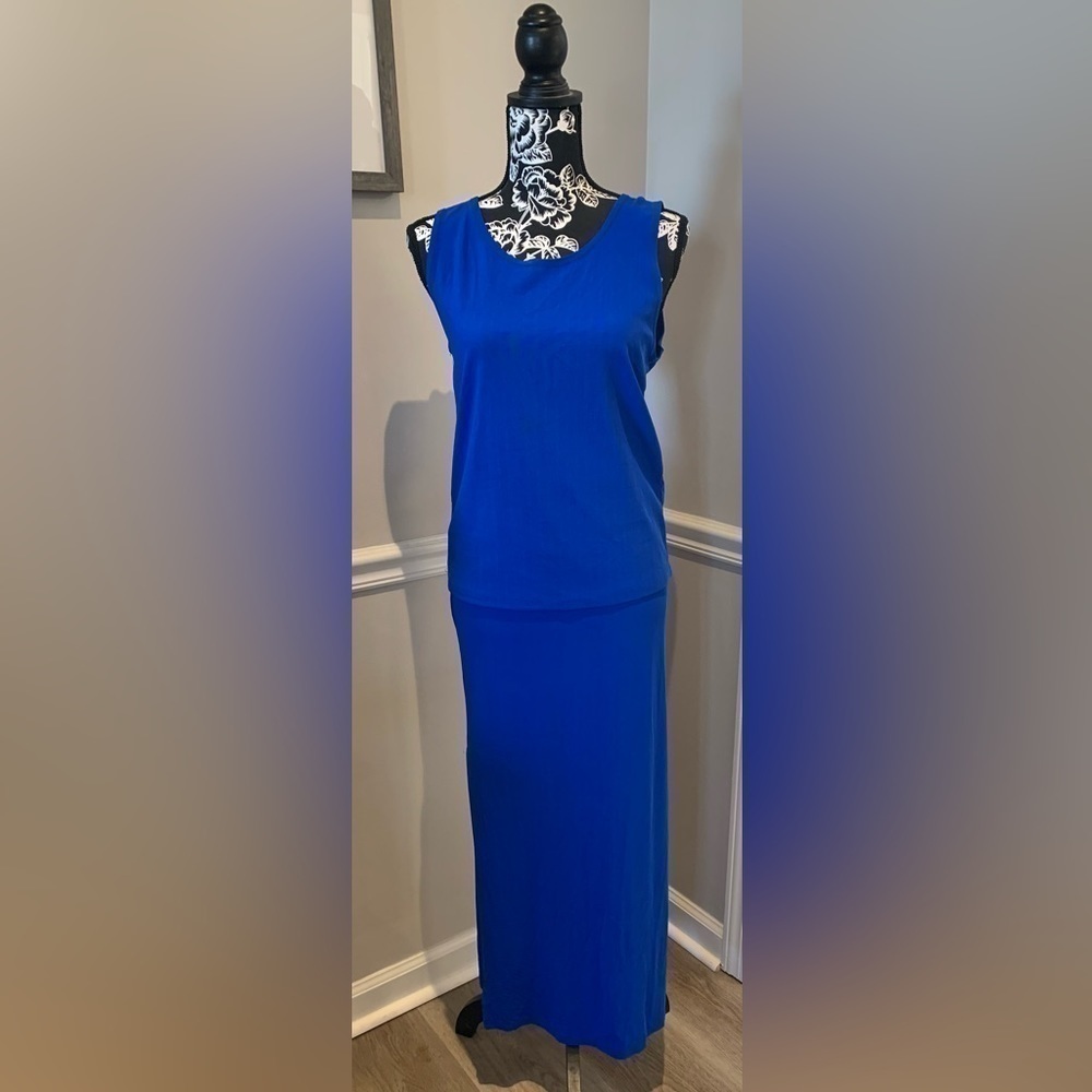 Fashion Code Women's Vintage Blue Two Piece Outfit Size One